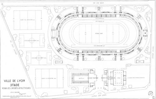 Stade Gerland plan masse